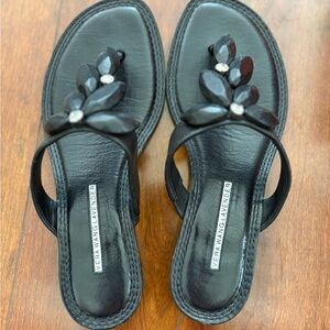 Vera Wang Lavender Zahara Black Nepal Heels size 6M